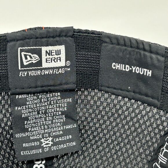 San Francisco SF Giants Child Youth Hat Baseball Cap New Era Black Flex Fitted - Picture 8 of 10